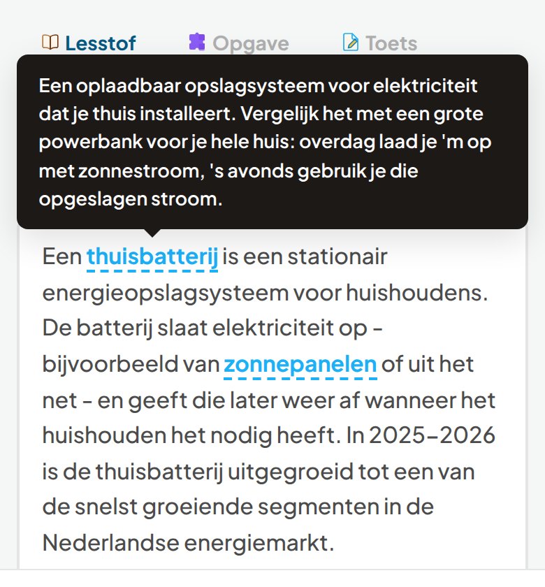 Een sessie over thuisbatterijen met de uitleg van het begrip thuisbatterij geopend